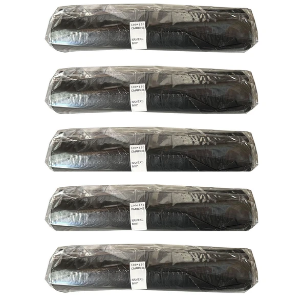Canhome 240 Litre Siyah Hantal Konteyner Çöp Torbası - 100 x 150 Cm. - 600 Gr. - 10 Adetlik 5 Rulo ürün görseli 1