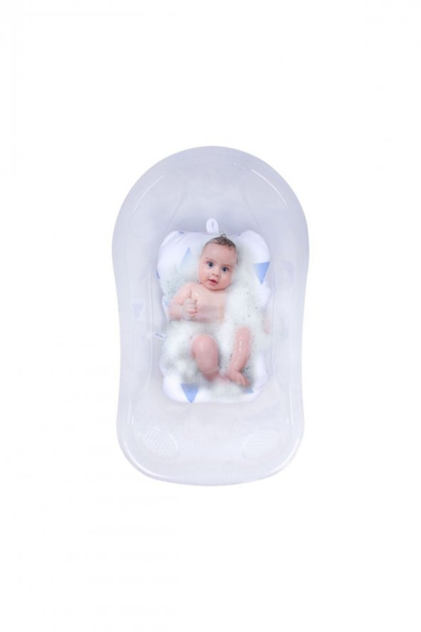 Sevi Bebe Cozy Banyo Minderi Mavi Üçgen - Resim 2