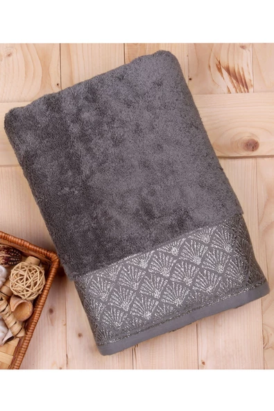 %100 Pamuk Jakarlı 100X150 Havlu ürün görseli 1
