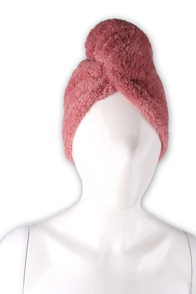 Mikrofiber Düğmeli Saç Kurulama Havlu Bone - Resim 9