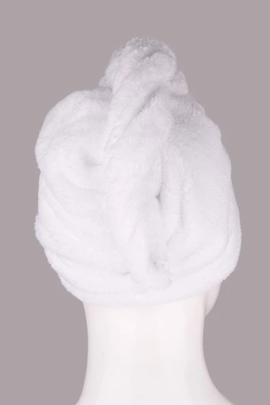 Mikrofiber Düğmeli Saç Kurulama Havlu Bone - Resim 6