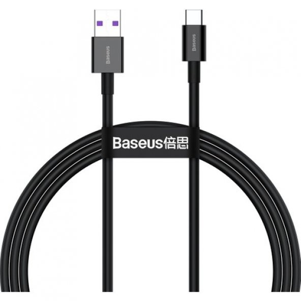 Baseus Superior 66W 100 cm Type-C Şarj Kablosu Siyah ürün görseli 1