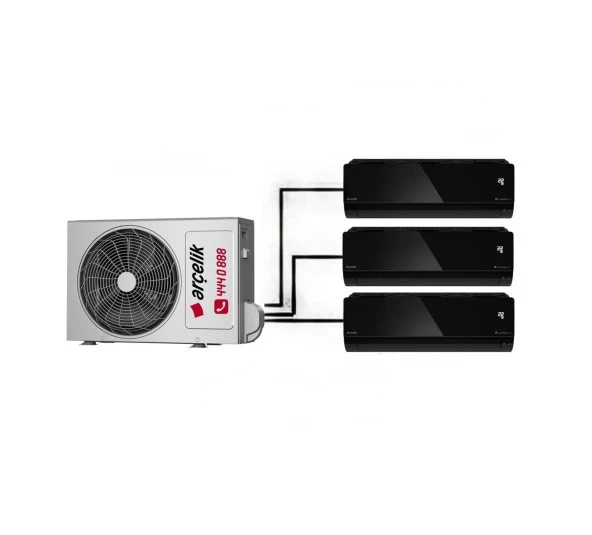 Arçelik Mirror Multi Duvar Tipi 3+1 İnverter 9+12+12 24000Btu Klima ürün görseli 1
