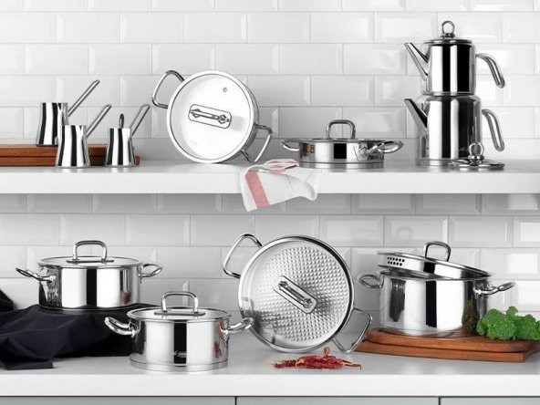 Aryıldız Vogue 20 Parça Cam Kapak Ideal Çelik Çeyiz Seti Ar243787 ürün görseli 1