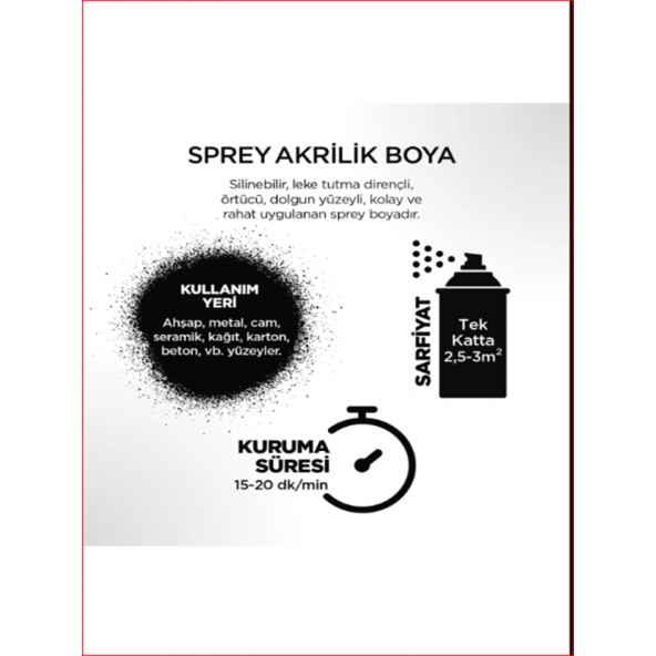 Redcolour Akrilik Sprey Boya 400 Ml - Resim 5