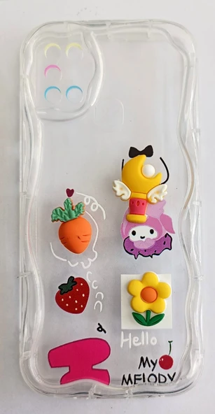 Samsung Galaxy A21S Uyumlu Emojili Kalın Yumuşak Şeffaf Kılıf ürün görseli 1