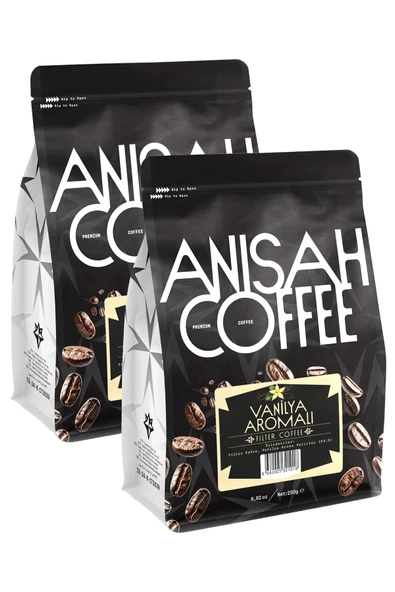 Anisah Coffee Vanilya Aromalı Öğütülmüş Filtre Kahve 2x250gr ürün görseli 1