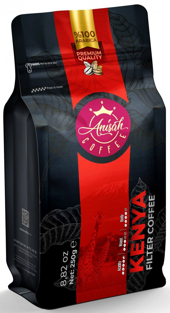Anisah Coffee Kenya Öğütülmüş Filtre Kahve 250gr ürün görseli 1