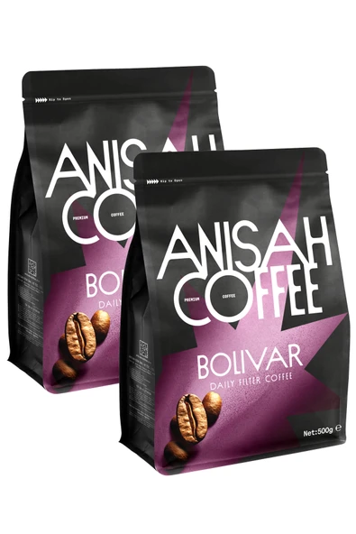 Anisah Coffee Bolivar Daily Öğütülmüş Filtre Kahve 2x500gr ürün görseli 1