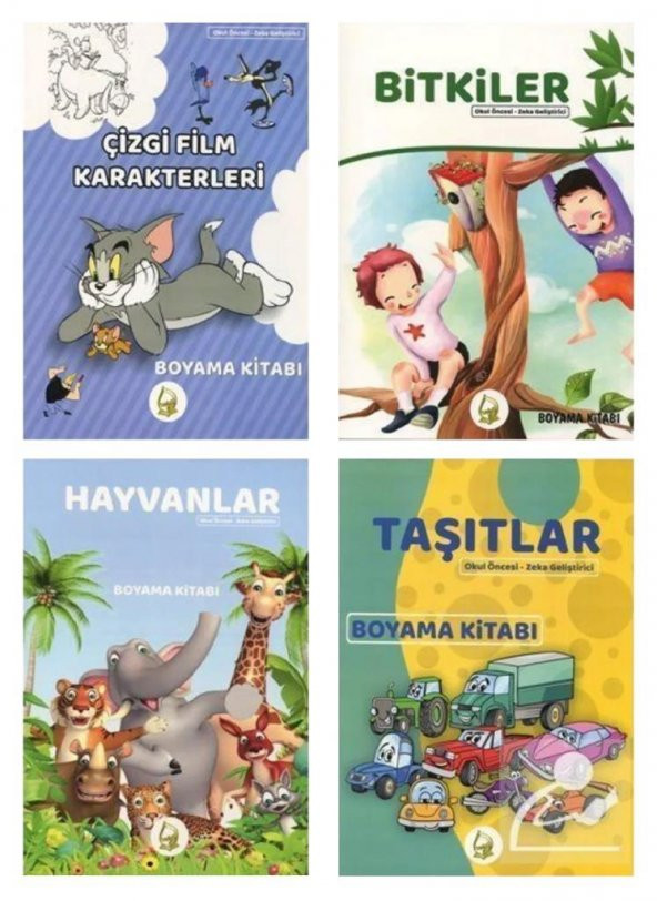 Okul Öncesi Zeka Geliştirici Boyama Seti (4 KİTAP) ürün görseli 1