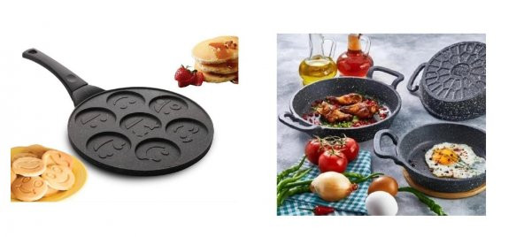 Eda 4 lü granit döküm sahan - pankek tavası seti takımı ürün görseli 1