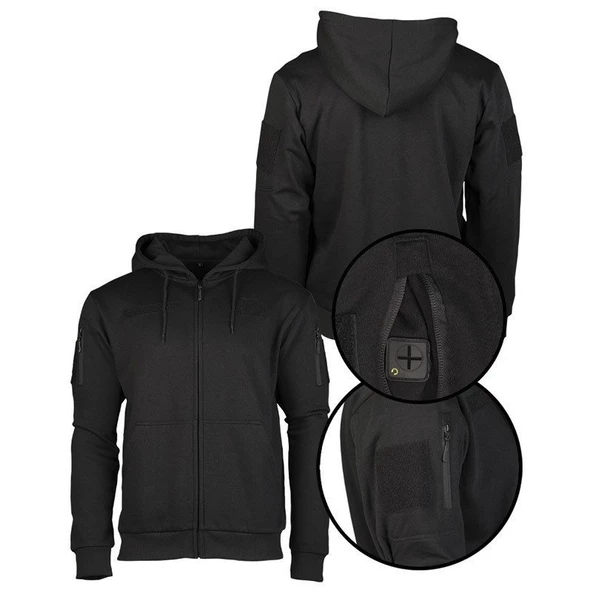 STURM TACTICAL HOODIE SIYAH POLAR - Resim 8