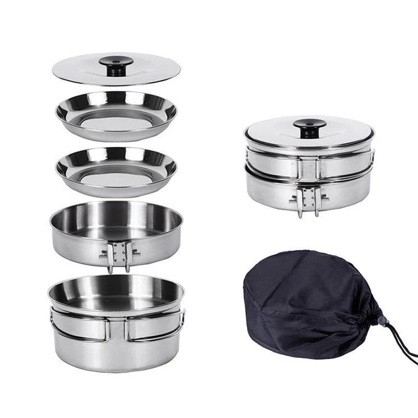 KINGCAMP BACKPACKER III SILVER YEMEK SET (2 KISI) - Resim 2