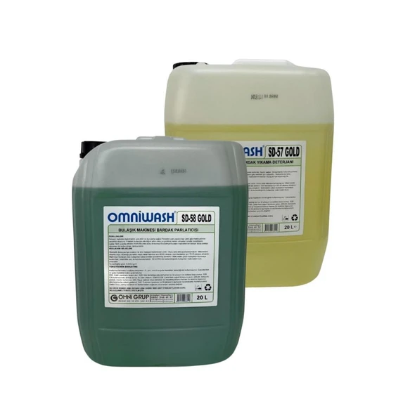Omniwash Gold Endüstriyel Sıvı Bulaşık Yıkama Deterjanı ve Parlatıcısı 2x20 lt ürün görseli 1