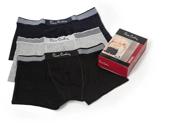 Pierre Cardin Erkek 3'lü Stretch Boxer - Resim 8