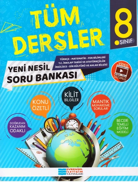 EVRENSEL 8.SINIF TÜM DERSLER KONU ÖZETLİ SORU BANKASI ürün görseli 1