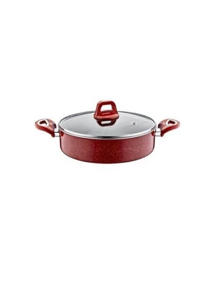 Kahramanlar KAH 4303 Kiremit Renk Kısa Teflon Tencere 26 cm ürün görseli 1