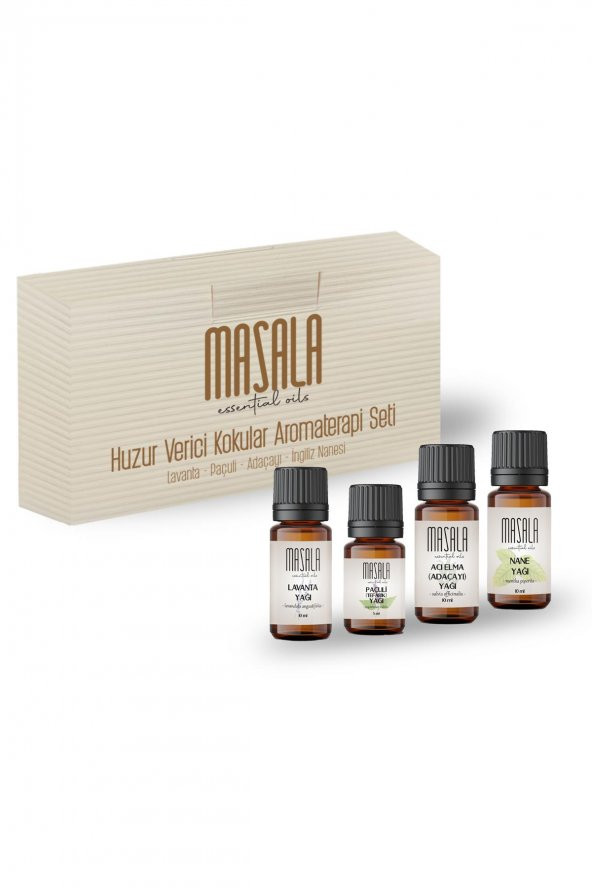 Huzur Verici Aromaterapi Seti - Peaceful Aromatherapy Kİt (Nane 10 ml -Adaçayı 10 ml - Lavanta 10 ml -Paçuli 5 ml) ürün görseli 1