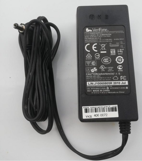 Verifone 12 volt 2 amper Adaptör Orjınal - 5.5x2.5mm Jak Fişli ürün görseli 1