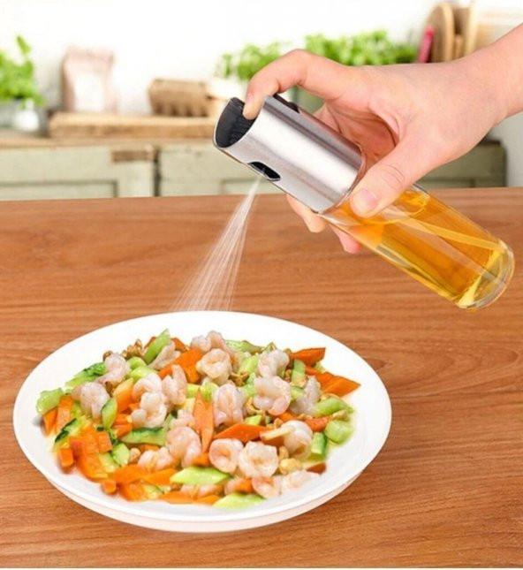 Sprey Yağdanlık Sprey Cam Şişe Zeytinyağı, Sirke, Yağ Püskürtücü Yağdanlık 100 Ml ürün görseli 1