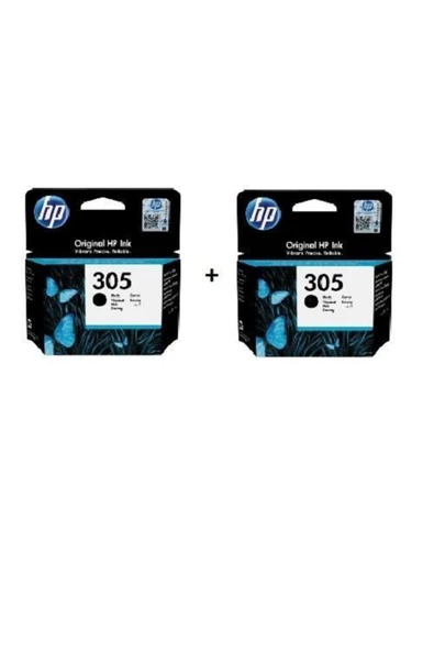 Hp 305 Siyah 2'Li Set Kartuş Orijinal (2 Adet Siyah Kartuş) ürün görseli 1