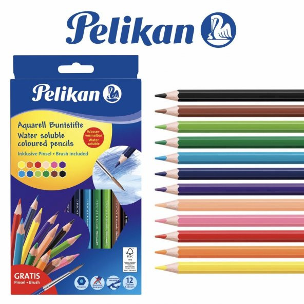 Pelikan Aquarell Kuru Boya 12li Kutu ürün görseli 1