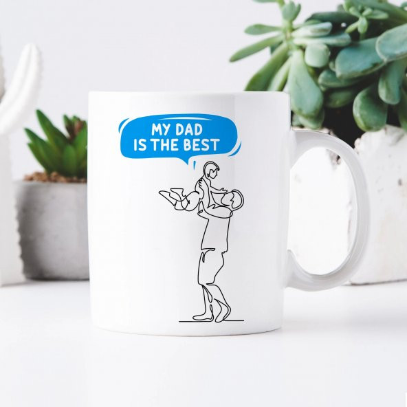 Father’s Day Gift, My Dad is the Best, Mug for Dad, for Father of Boy, Best Father Mug ürün görseli 1