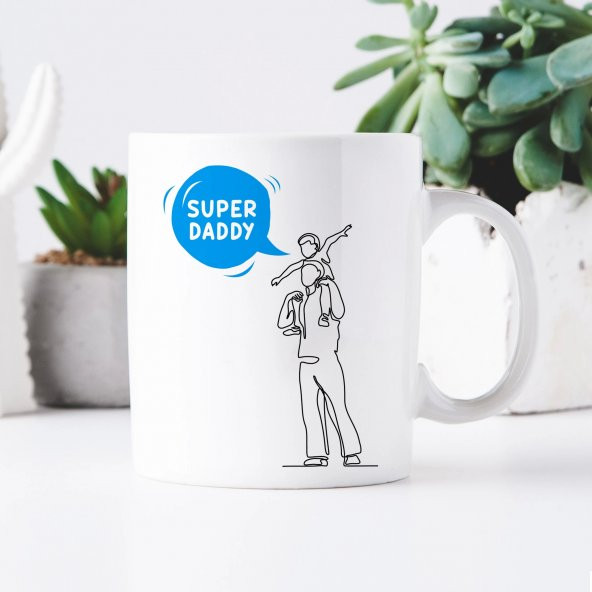 Father’s Day Gift, Supper Daddy, Mug for Dad, for Father of Boy, Best Father Mug, Mug For Daddy ürün görseli 1