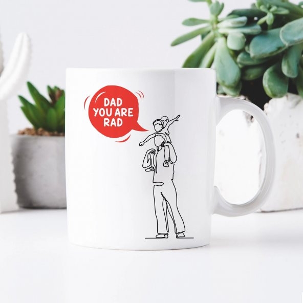Father’s Day Gift, Dad You are Rad, Mug for Dad, for Daughter Father, Best Father Mug, Mug For Daddy ürün görseli 1