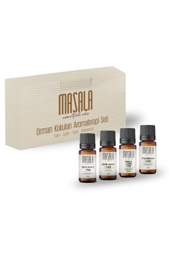 Orman Kokuları Aromaterapi Seti - Forest Scents Aromatherapy Kİt (Sedir Ağacı 10 ml -Ladin 10 ml - Selvi Ağacı 10 ml -Palmarosa 10 ml) ürün görseli 1