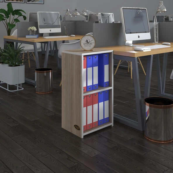 Kenzlife klasörlük raflı attila crd 70*40*30 kitaplık ofis arkalıksız ürün görseli 1