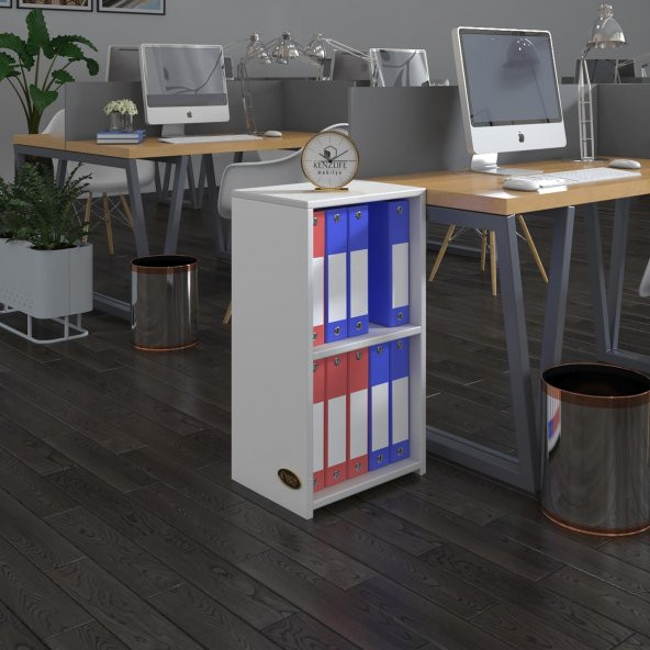 Kenzlife klasörlük raflı attila byz 70*40*30 kitaplık ofis arkalıksız ürün görseli 1