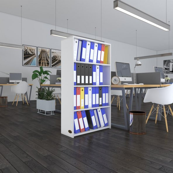 Kenzlife klasörlük raflı erlinay byz 140*80*30 kitaplık ofis arkalıksız ürün görseli 1
