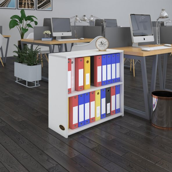 Kenzlife klasörlük raflı burutay byz 70*80*30 kitaplık ofis arkalıksız ürün görseli 1