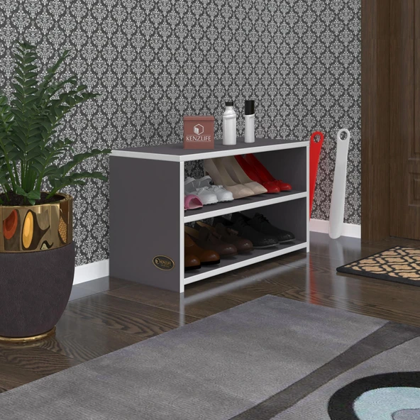 Kenzlife ayakkabılık goya gri 040*70*30 arkalıksız ayakkabı ofis dolabı ürün görseli 1