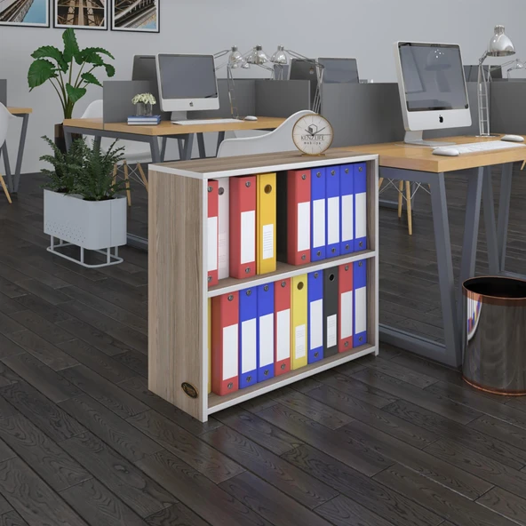 Kenzlife klasörlük raflı burutay crd 70*80*30 kitaplık ofis arkalıksız ürün görseli 1