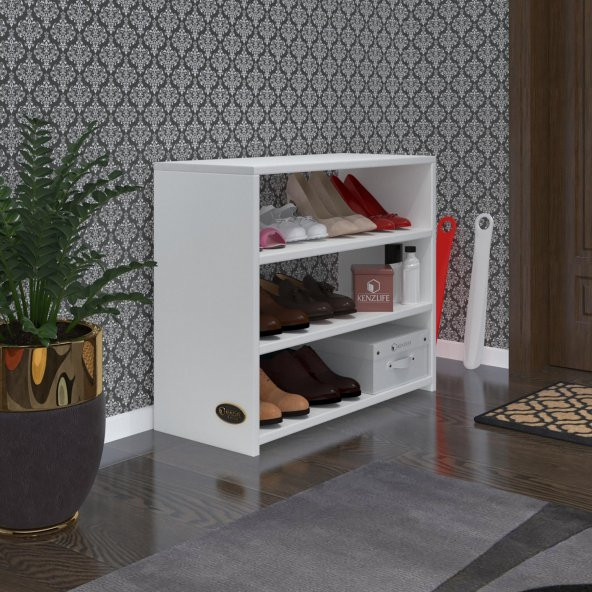 Kenzlife ayakkabılık goya byz 060*70*30 arkalıksız ayakkabı ofis dolabı ürün görseli 1