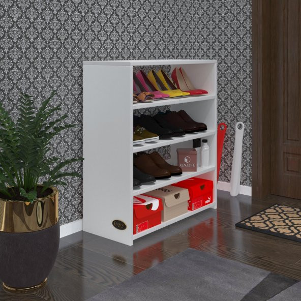 Kenzlife ayakkabılık goya byz 080x70x30 arkalıksız ayakkabı ofis dolabı ürün görseli 1