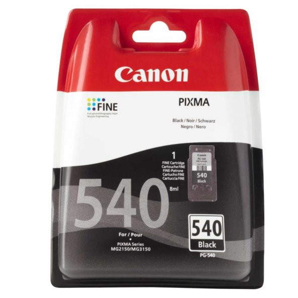 Canon PG-540 Black Siyah Mürekkep Kartuş MX375-390-395-435-475 MG2250-3250-3550 ürün görseli 1