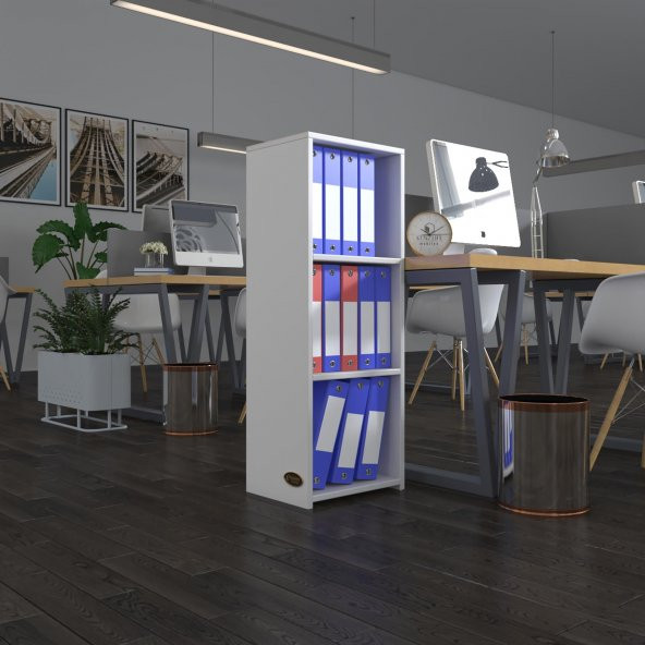 Kenzlife klasörlük raflı almakay byz 105*40*30 kitaplık ofis arkalıksız ürün görseli 1