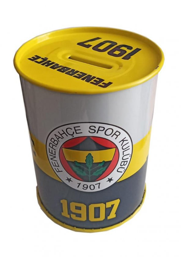 Fenerbahçe Metal Kumbara Orta Boy Orjinal Lisanslı 1 Adet FB Kumbara Taraftar Kumbara Sarı Kanarya 12x9 cm ürün görseli 1