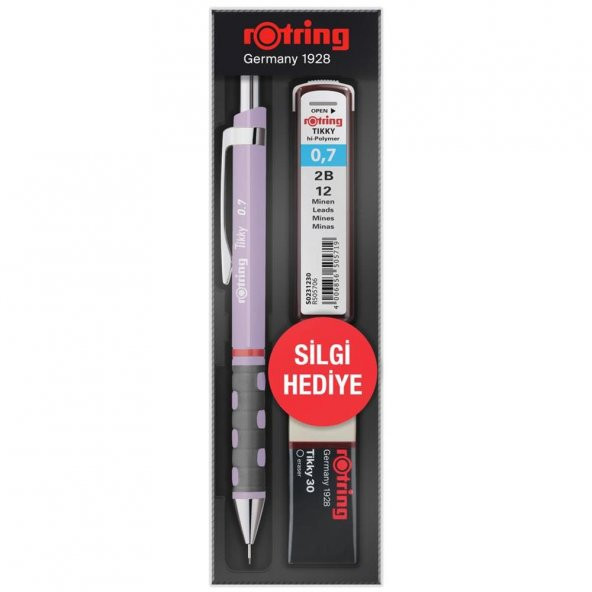 Rotring Okul Seti Tıkky Min Silgi 3 LÜ 0.7 MM Lila RO-KK07-07-LILA ürün görseli 1