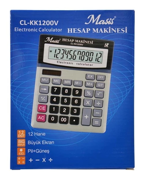 Masis CL-KK1200V 12 Hane Masaüstü Hesap Makinesi ürün görseli 1