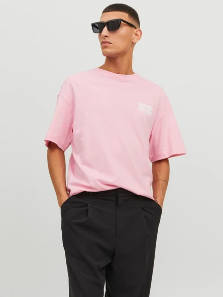 JACK JONES Erkek Ön Ve Arka Baskılı Tişört 12235213 ürün görseli 1