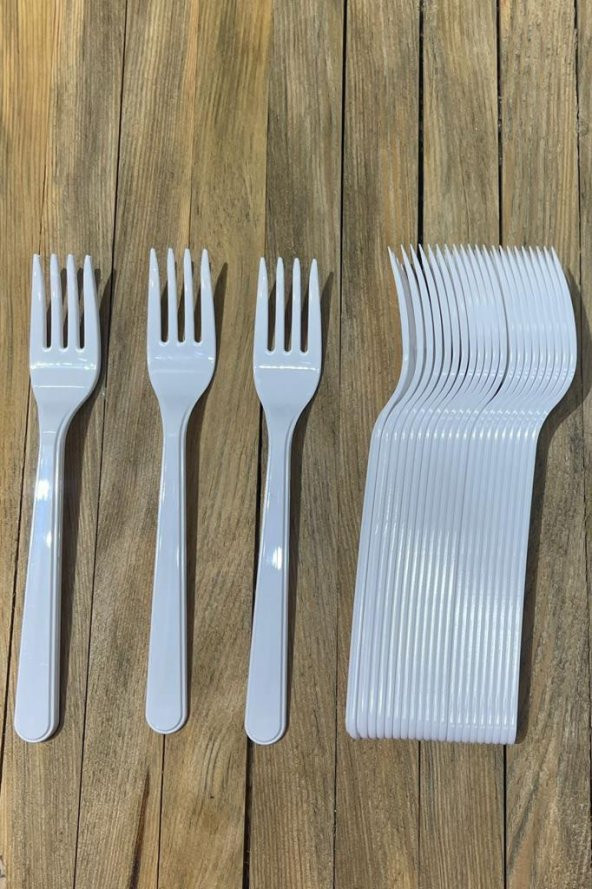 Beysüs Plastik Çatal Parti Çatal Beyaz ürün görseli 1