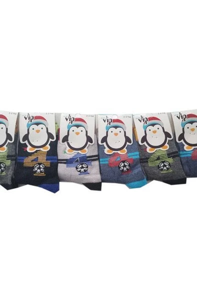 Lababy Renkli Desenli Pamuklu Erkek Bebek/Çocuk Çorabı 12li Paket - Resim 2
