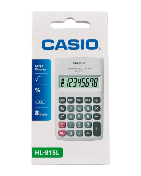 Casio HL-815L-WE Masaüstü Hesap Makinesi ürün görseli 1