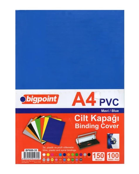 Bigpoint A4 Mavi Cilt Kapağı BP688-35 ürün görseli 1