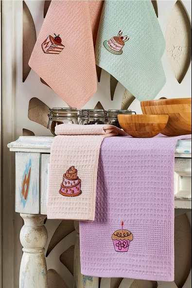 6 Parça Mutfak Kurulama Bezi 40 X 60 Cm Cake - Resim 4