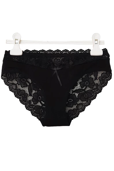 Kadın Dantel Külot Pamuklu Renkli Güpürlü Bikini Yumuşak ürün görseli 1